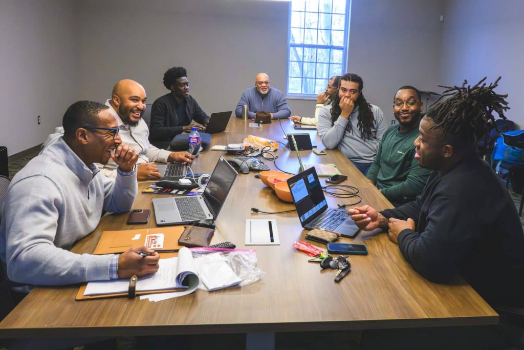 Healing Brothers United meeting in Packard Health conference room